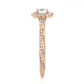 Twisted Halo Moissanite Lab Diamond Vermeil Ring