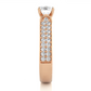 Luxe Sparkle Round Diamond Moissanite Vermeil Ring