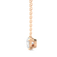 Vermeil Gold Round Moissanite Diamond Solitaire Pendant