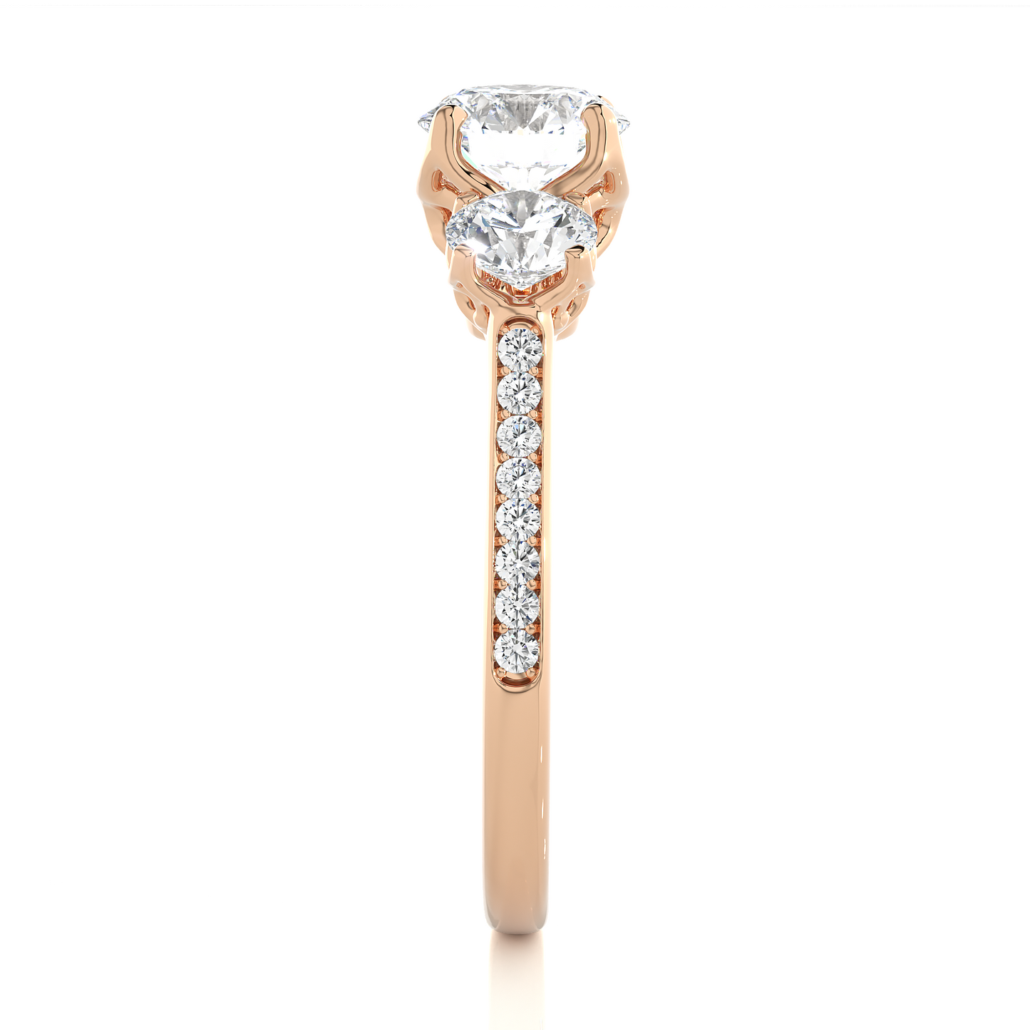 Three Stone Classic Lab Grown Diamond Ring