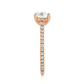 Luxury Solitaire Moissanite Lab Diamond Vermeil Ring