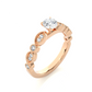 Royal Spark Halo Vermeil Engagement Statement Ring