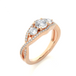 Vintage Style Lab / Moissanite Diamond Three Stone Ring