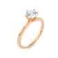 Round Solitaire Vermeil Moissanite Lab Diamond Engagement Ring