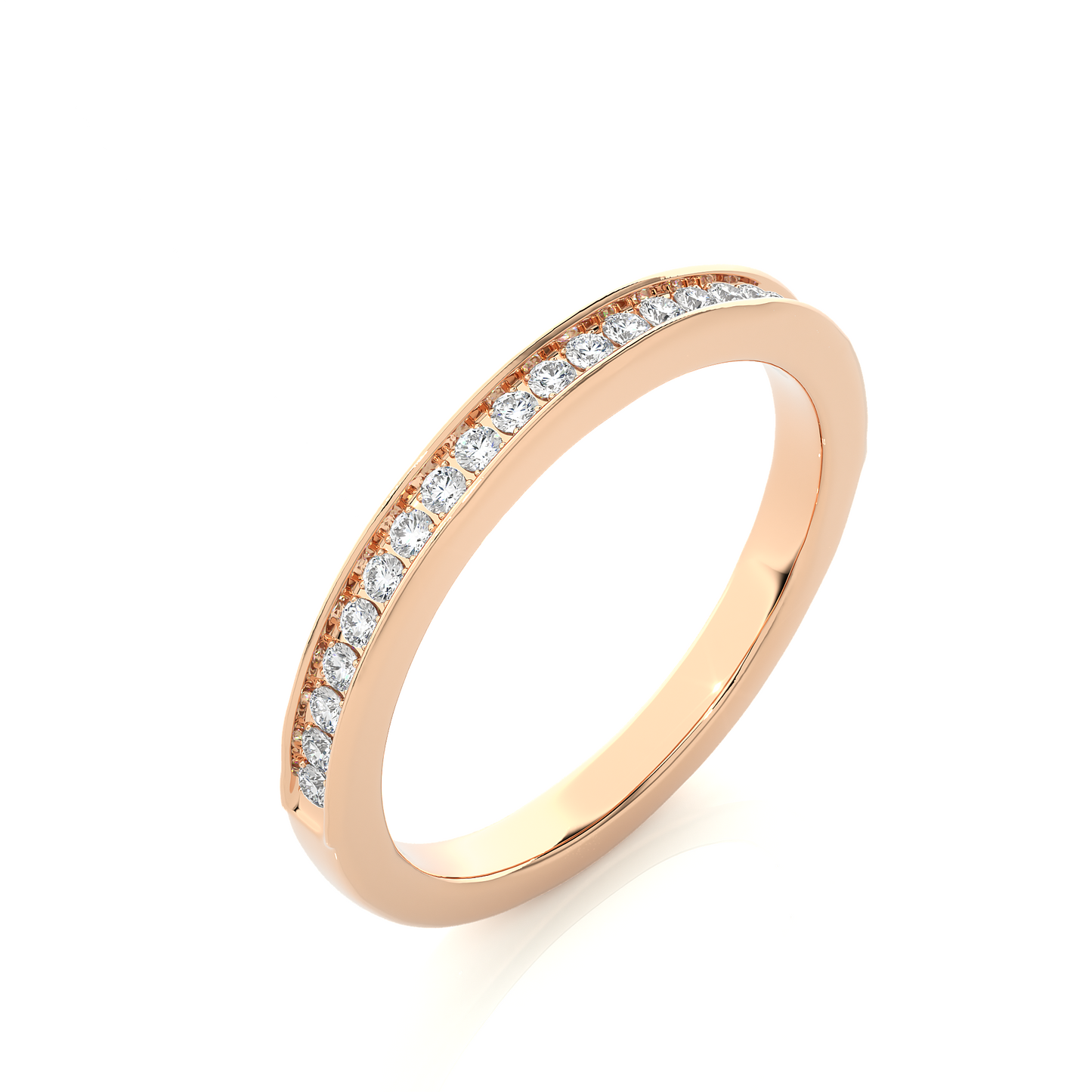 Classic Eternity Moissanite Lab Diamond Vermeil Ring