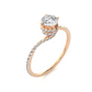 Twisted Infinity Band Moissanite Lab Diamond Engagement Ring