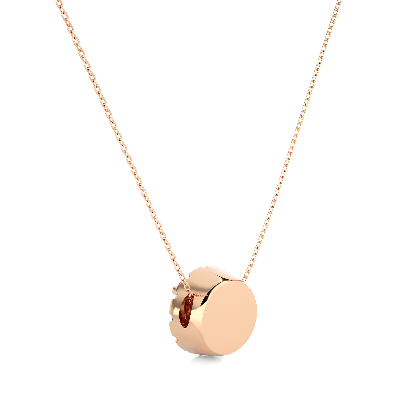 Round Halo Lab Diamond Pendant Necklace