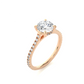 Luxury Solitaire Moissanite Lab Diamond Vermeil Ring