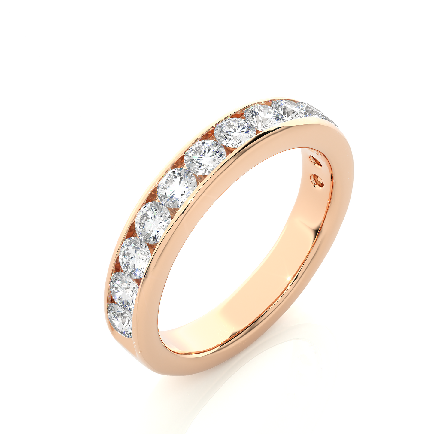 Eternity Diamond Moissanite Lab Vermeil Wedding Band