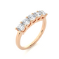 Elegant Five Stone Moissanite Lab Diamond Vermeil Ring