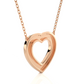 Multi Row Pave Heart Lab Diamond Pendant Necklace