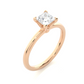 Princess Cut Vermeil Moissanite Lab Diamond Engagement Ring
