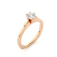Minimalist Round Vermeil Moissanite Lab Diamond Engagement Ring