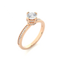 Elegant Vermeil Moissanite Lab Diamond Solitaire Ring