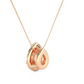 Pear Cut Lab Diamond Halo Pendant Necklace