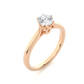 Classic Solitaire Vermeil Moissanite Lab Diamond Ring