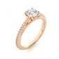Classic Vermeil Moissanite Lab Diamond Engagement Ring