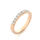 Minimalist Half Eternity Moissanite Lab Diamond Vermeil Ring