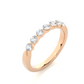 Elegant Round Lab Moissanite Wedding Band Vermeil Ring