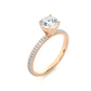 Pure Elegance Round Stone Moissanite Vermeil Engagement Ring
