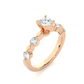 Vermeil Moissanite Lab Diamond Engagement Ring