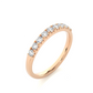 Elegant Half Eternity Moissanite Lab Diamond Vermeil Wedding Ring