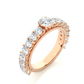 Vermeil Round Moissanite Lab Diamond Eternity Engagement Ring