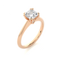 Princess Cut Vermeil Moissanite / Lab Grown Engagement Ring