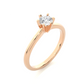 Delicate Round Vermeil Moissanite Lab Diamond Engagement Ring