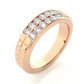 Men’s Lab Diamond Double Row Wedding Band