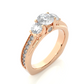 Three Stone Lab Grown Diamond Engagement Ring