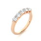 Lab Grown Moissanite Five Stone Wedding Band Ring