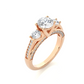 Three Stone Round Diamond Engagement Ring