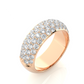 Luxury Pave  Lab Moissanite Diamond Wedding Band Vermeil Ring