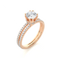 Twin Band Pavé Moissanite Lab Diamond Vermeil Ring