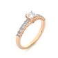 Vermeil Princess Moissanite / Lab Grown Diamond Engagement Ring
