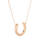 Lucky Horseshoe Lab Diamond Gold Necklace