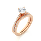 Elegant Twisted Band Vermeil Diamond Engagement Ring