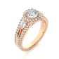 Vintage Halo Lab / Moissanite Diamond Engagement Ring