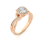 Vermeil Round Moissanite / Lab Grown Diamond Twisted Band Ring