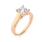 Lab Grown Diamond Moissanite Solitaire Princess Cut Ring