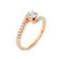 Twist Style Vermeil Moissanite Lab Diamond Engagement Ring