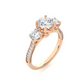 Lab Grown / Moissanite Diamond Three Stone Engagement Ring