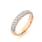 Diamond Pavé Half Eternity Ring – Vermeil Gold Wedding Band | Lab Grown Diamond / Moissanite