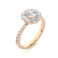 Floral Cluster Moissanite Lab Diamond Vermeil Ring