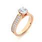 Luxe Sparkle Round Diamond Moissanite Vermeil Ring