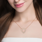 Multi Row Pave Heart Lab Diamond Pendant Necklace