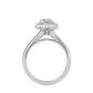 Vermeil Round Moissanite Lab Diamond Double Halo Ring