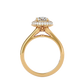 Vermeil Round Moissanite Lab Diamond Double Halo Ring