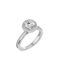Vermeil Round Moissanite Lab Diamond Double Halo Ring